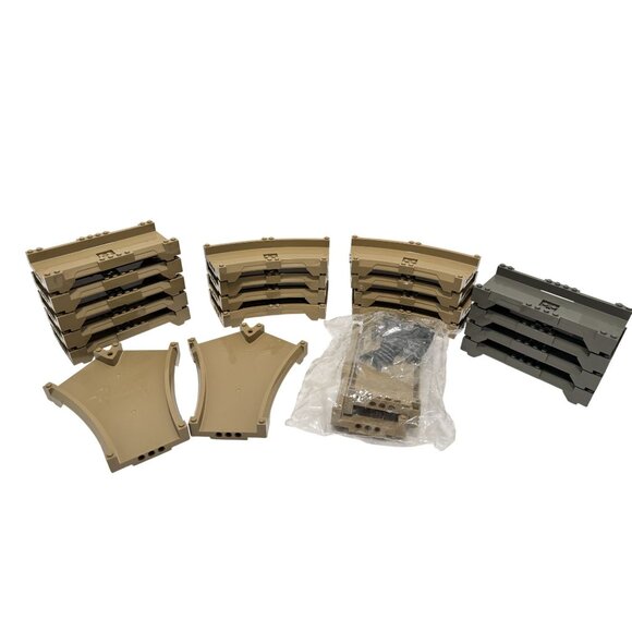 Lego Racers Track System Off-Road Smooth Curve & Straight Racers 4588 Grey Beige - Picture 2 of 9